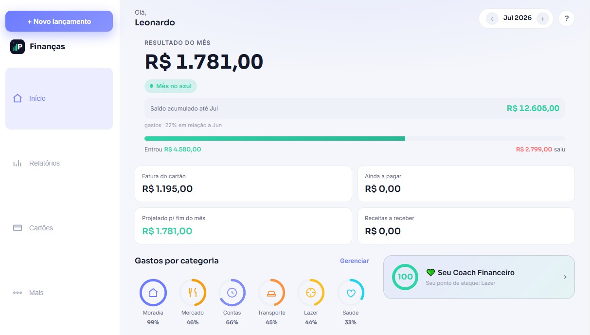 LP Finanças no computador